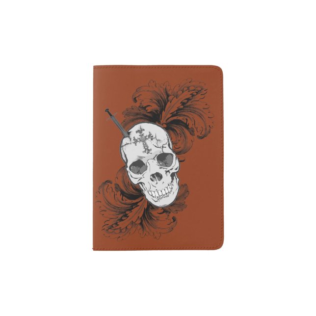 Gothic Skulls Passport Cover (Front)