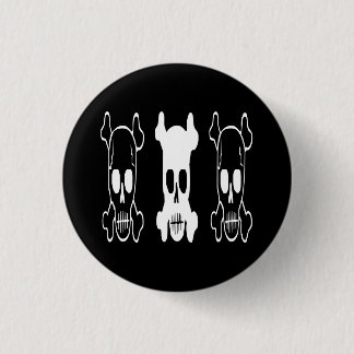 GOTHIC SKULLS PINBACK BUTTON