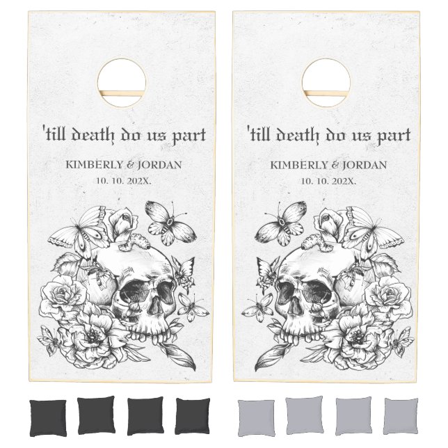 Gothic Skulls 'till death do us part Wedding Game (Set)