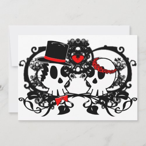 Gothic Skulls Wedding Invitation