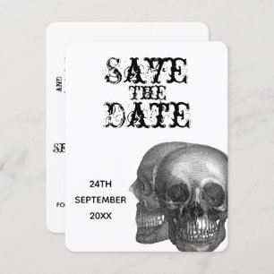 Gothic Skulls Wedding Save The Date Invitation