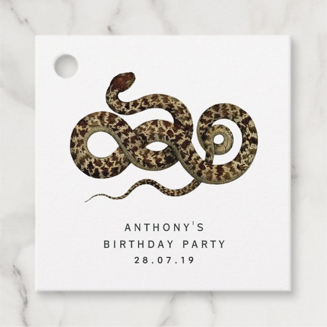 Gothic Snake Favor Tags (Front)