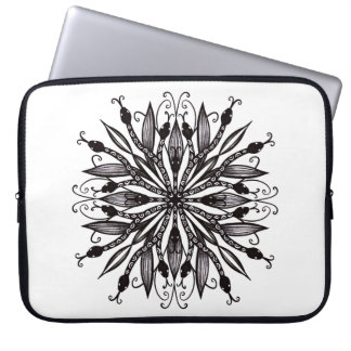 Gothic Snakes Creepy Black And White Laptop Sleeve