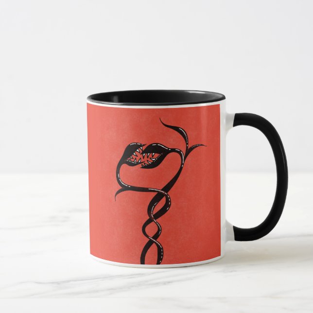 Gothic Snakes Red And Black Mug (Right)