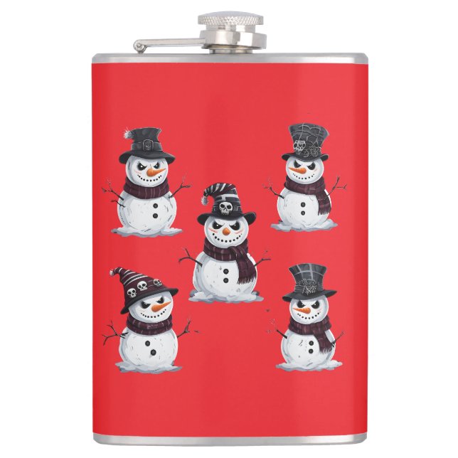 Gothic Snowman Flask (Front)
