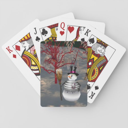 Gothic Snowman Playing Cards