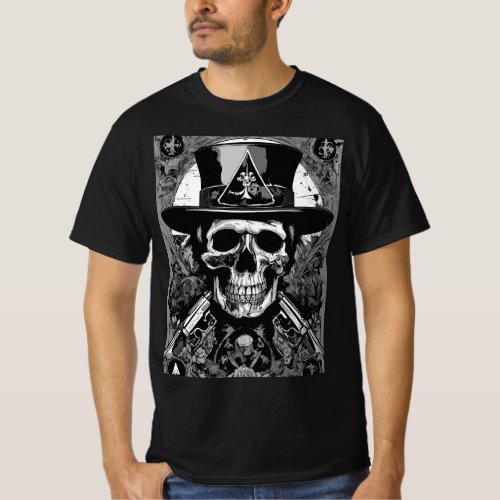 Gothic Sovereignty Skull bone Collection T_Shirt