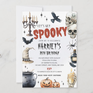 Gothic Spellbound Halloween Birthday Party Invite