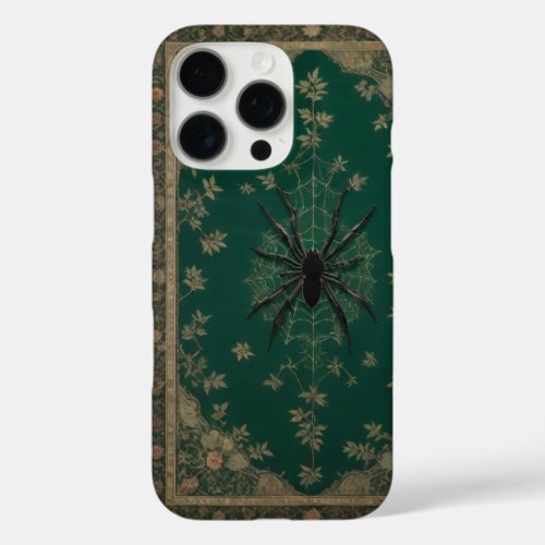 Gothic Spider and Vintage Floral Tapestry Phone Ca iPhone 16 Pro Case