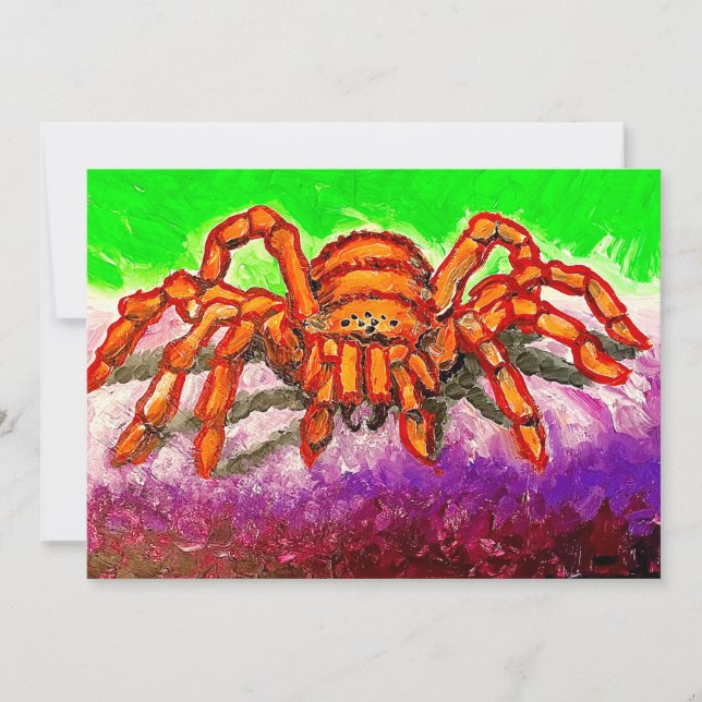 gothic spider art holiday card (Front)