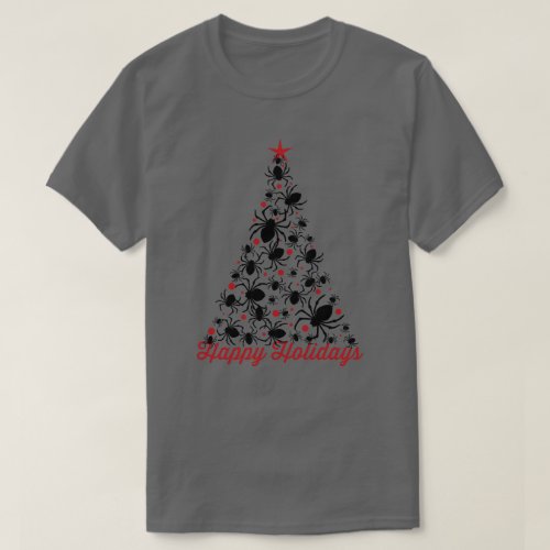 Gothic Spider Christmas Tree T_Shirt