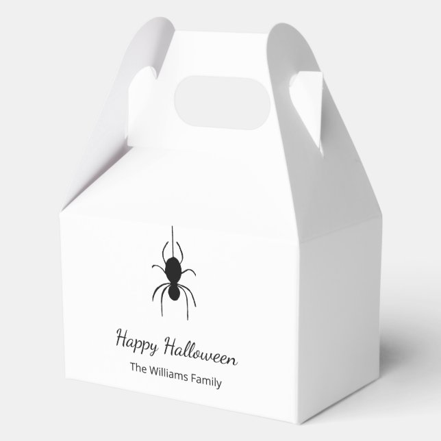 Gothic Spider Halloween Party Simple Script  Favor Boxes (Front)