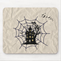 Gothic Spider Web Mouse Pad - Halloween Desk