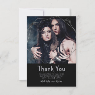 Gothic Spiders Photo Wedding Thank You Card