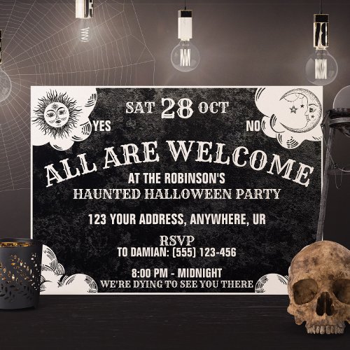 Gothic Spirit Board Spooky Season Halloween Party Invitation