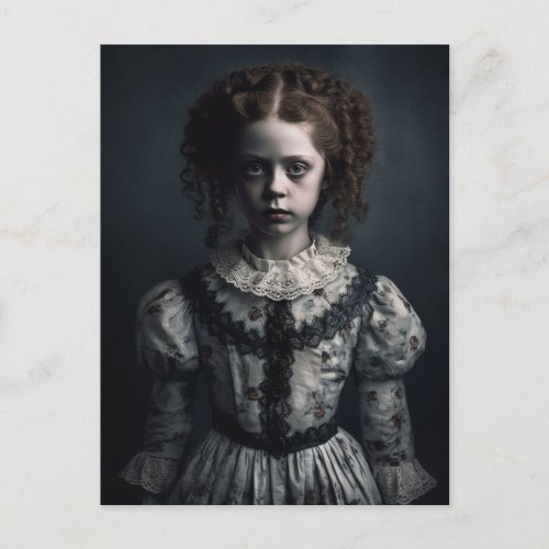 Gothic Spooky Child Postcard