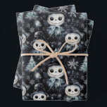 Gothic Spooky Christmas Snowman Wrapping Paper Sheets<br><div class="desc">Elevate your decorations adding a bewitching twist to the traditional festive ambiance. Dive into the darkness and celebrate Creepmas! ☠️🎄</div>