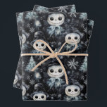 Gothic Spooky Christmas Snowman Wrapping Paper Sheets<br><div class="desc">Elevate your decorations adding a bewitching twist to the traditional festive ambiance. Dive into the darkness and celebrate Creepmas! ☠️🎄</div>