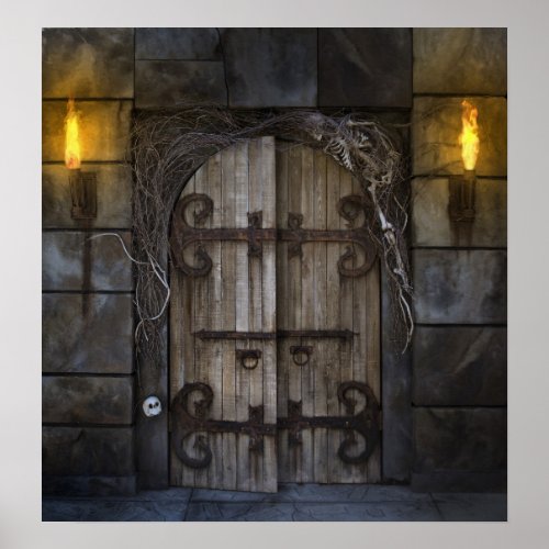 Gothic Spooky Door Poster