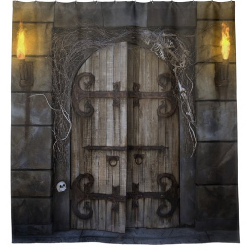Gothic Spooky Door Shower Curtain