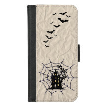 Gothic Spooky Halloween Bat and Cobweb Phone