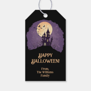 Gothic Spooky Haunted House Halloween Gift Tags