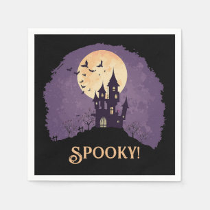 Gothic Spooky Haunted House Halloween Napkins