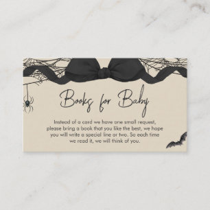 Gothic Spooky Little Boo Baby Shower Book for Baby Enclosure Card