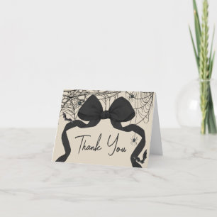 Gothic Spooky Little Boo Baby Shower Letterpress Thank You Card