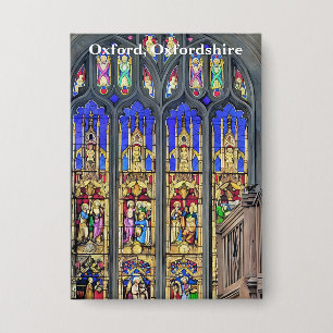 Gothic Stained Glass Window Print Button