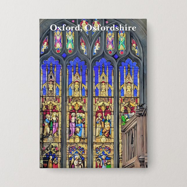 Gothic Stained Glass Window Print Button (Front)