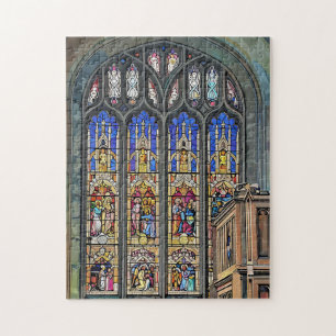 Gothic Stained Glass Window Print Jigsaw Puzzle