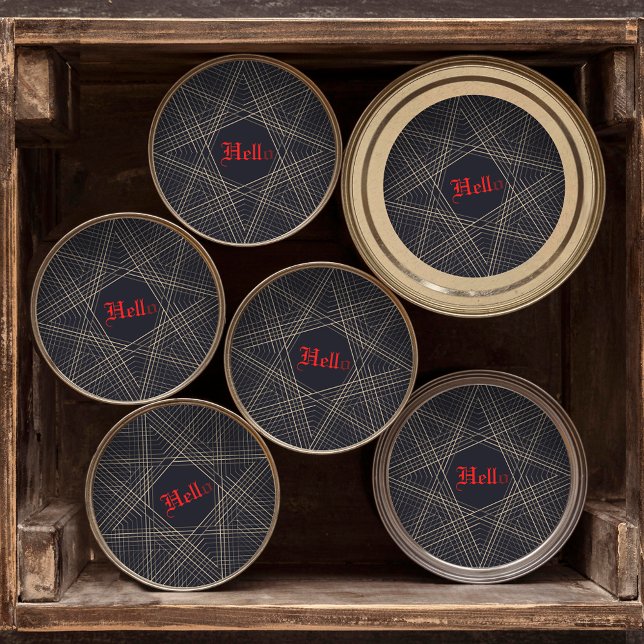 Gothic Star Shape Dark Cool Black Halloween Classic Round Sticker (Creator Uploaded)