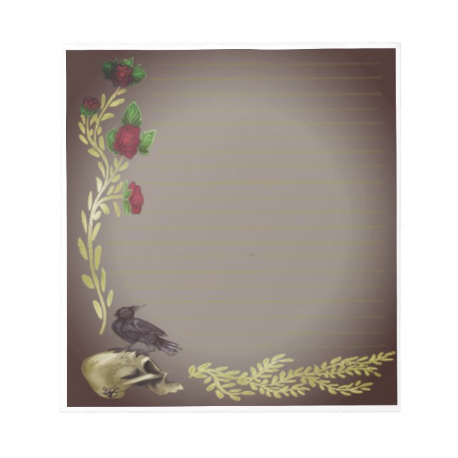 Gothic Stationary Notepad (Front)