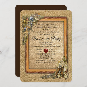 Gothic - Steampunk Bachelorette Party Invitation