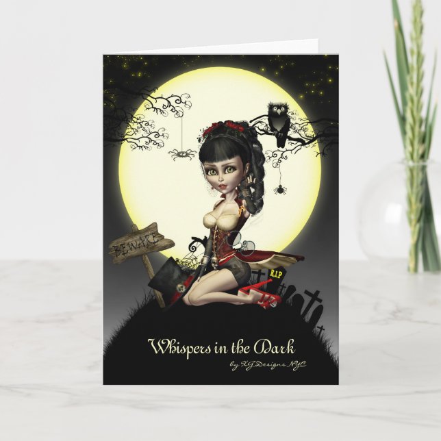 Gothic Steampunk Lolita Blank Note Card (Front)