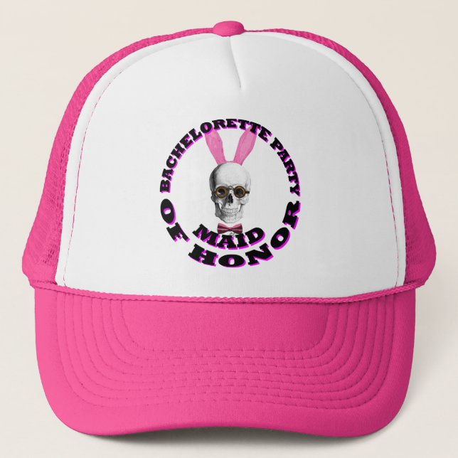 Gothic steampunk maid of honor trucker hat (Front)