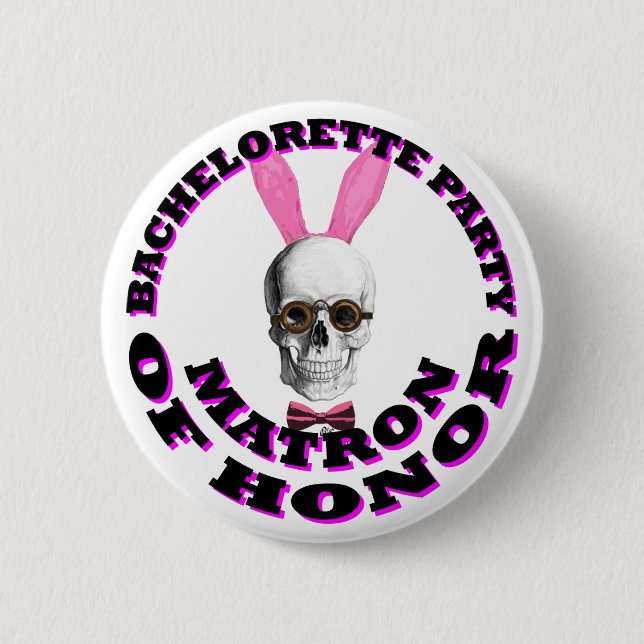 Gothic Steampunk matron of honor Pinback Button (Front)