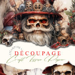 Gothic Steampunk Santa Skulls Christmas Gothmas Tissue Paper<br><div class="desc">Santa Skulls Gothic Christmas Tissue Paper | Steampunk Skeletons Design Add a touch of gothic charm to your holiday crafting with this Santa Skulls Gothic Christmas Tissue Paper. The fabulous steampunk skeletons design, adorned with snowflakes and featuring skulls in red top hats and long white beards, brings a unique and...</div>