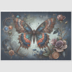 Gothic Steampunk Victorian Butterfly Decoupage Tissue Paper