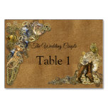 Gothic - Steampunk Wedding On Suede Table cards