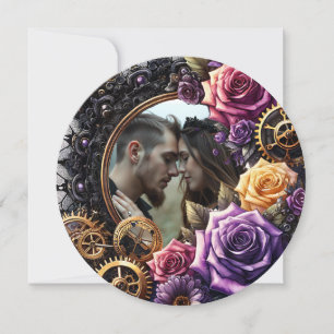 Gothic Steampunk Wedding Save the Date