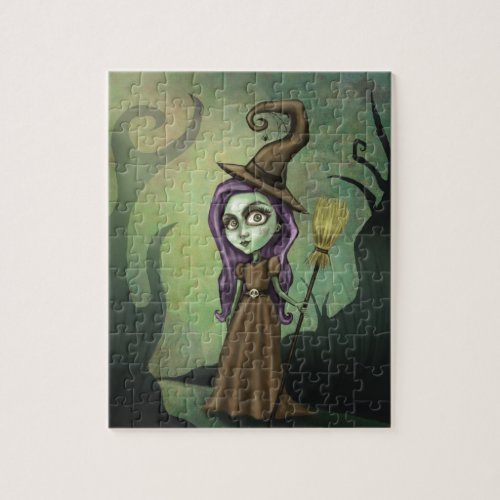 Gothic Steampunk Witch Jigsaw Puzzle