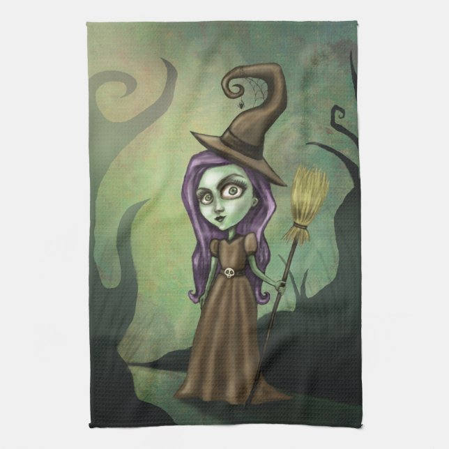 Gothic Steampunk Witch Towel (Vertical)