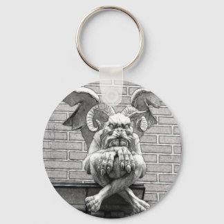 Gothic Stone Gargoyle Fantasy Creature Statue Keychain