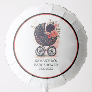 Gothic Stroller Vintage Halloween Baby Shower Balloon