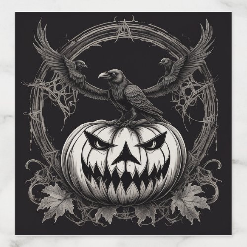 Gothic style angry curved pumpkin envelope liner