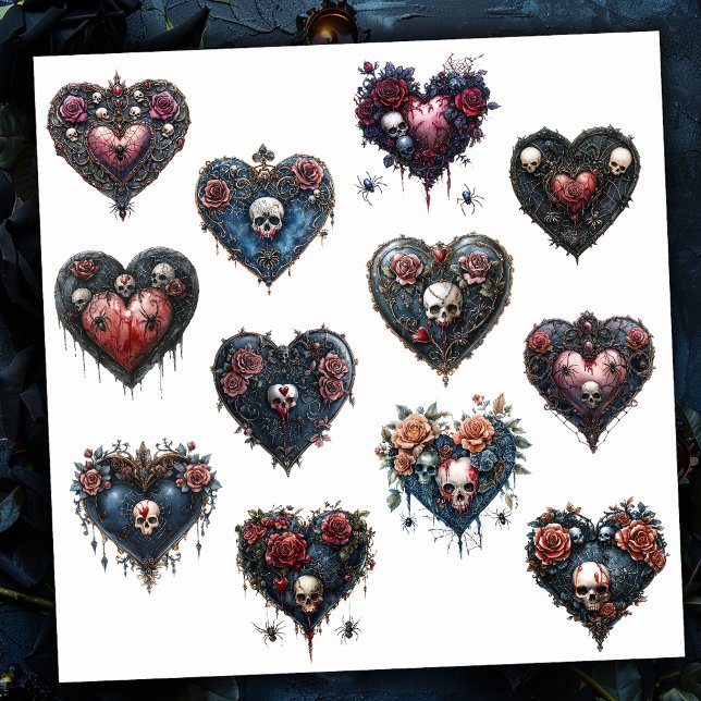 Gothic Style Heart Sticker (Creator Uploaded)