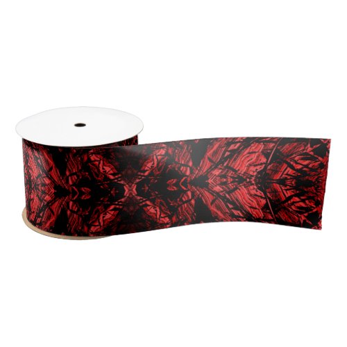Gothic Style Inkblot Test Red and Black Ribbon