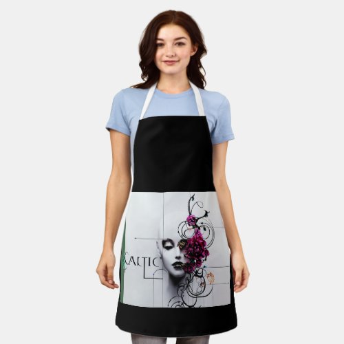 Gothic Style Tiara Art_Fierce  Protective Design_ Apron